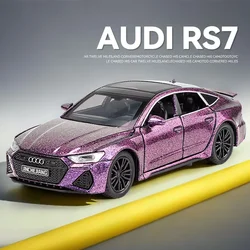 Diecast 1:32 Audi RS7 Sportback Alloy Car Model Sound Light Die Cast Metal Toy Vehicle Boy Birthday Gift Collection Miniature