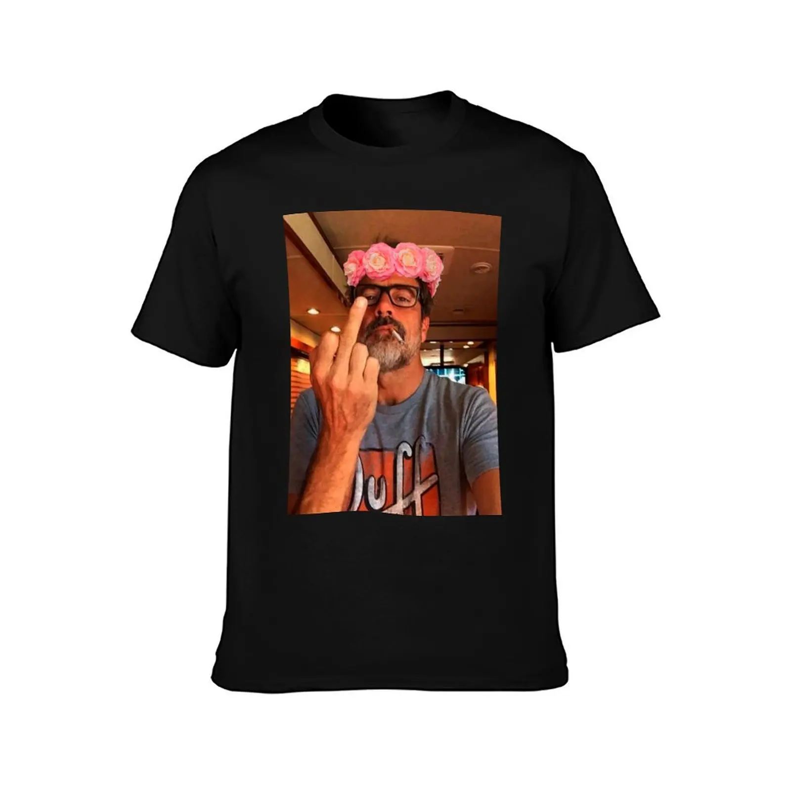 Jeffrey Dean Morgan Flower Crown T-Shirt t shirts for man cotton funny T-Shirt