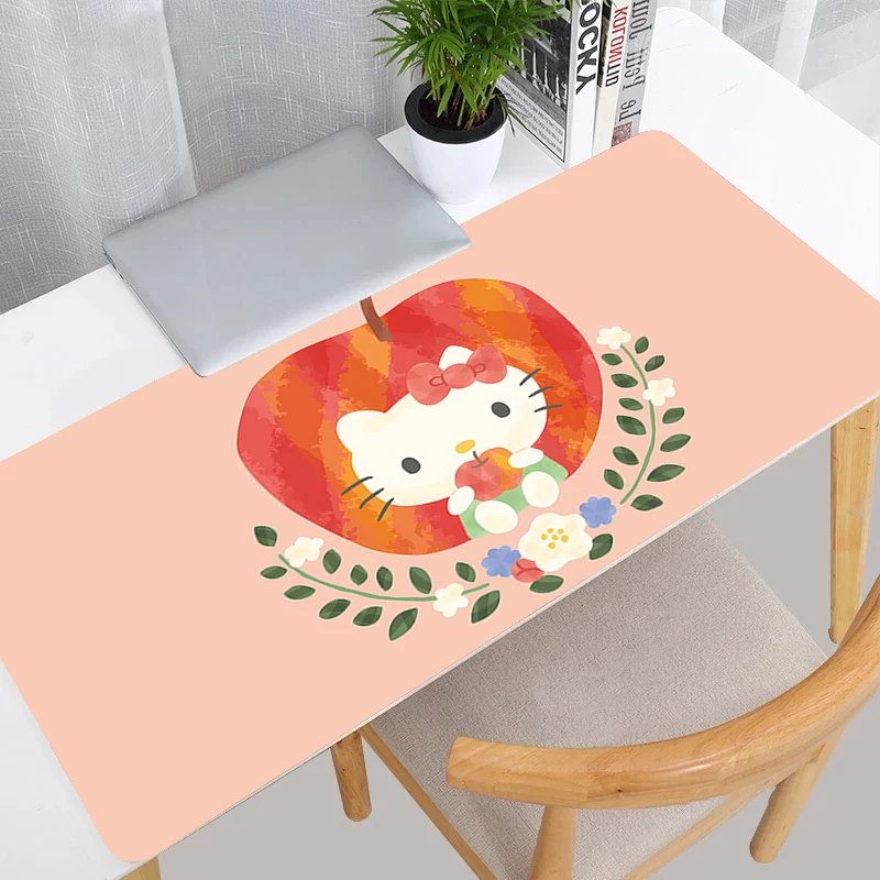 Kawaii Mauspad Hello Kitty Kawaii Anime Süßes Mädchen Gabinete Gamer Computer Schreibtischmatte Tastatur Pad PC Gaming Zubehör Mousepad