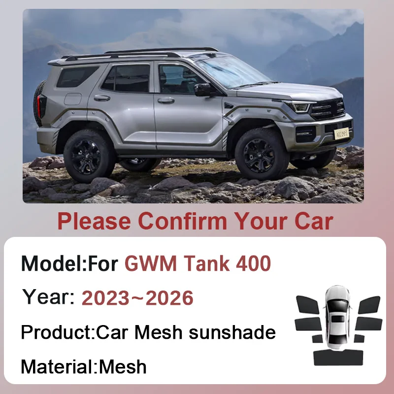 

Автомобильный сетчатый солнцезащитный козырек для GWM Tank 400 2023 2024 2025 2026, солнцезащитный крем, магнитный козырек от солнца на окно, козырек, занавеска, автоаксессуары