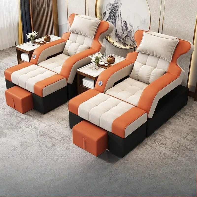 Foot Therapy Sofa Electric High-end Bath Sofa Massage Bed Foot Therapy Shop Foot Soaking Sofa Ear Picking Rest Hall Recline