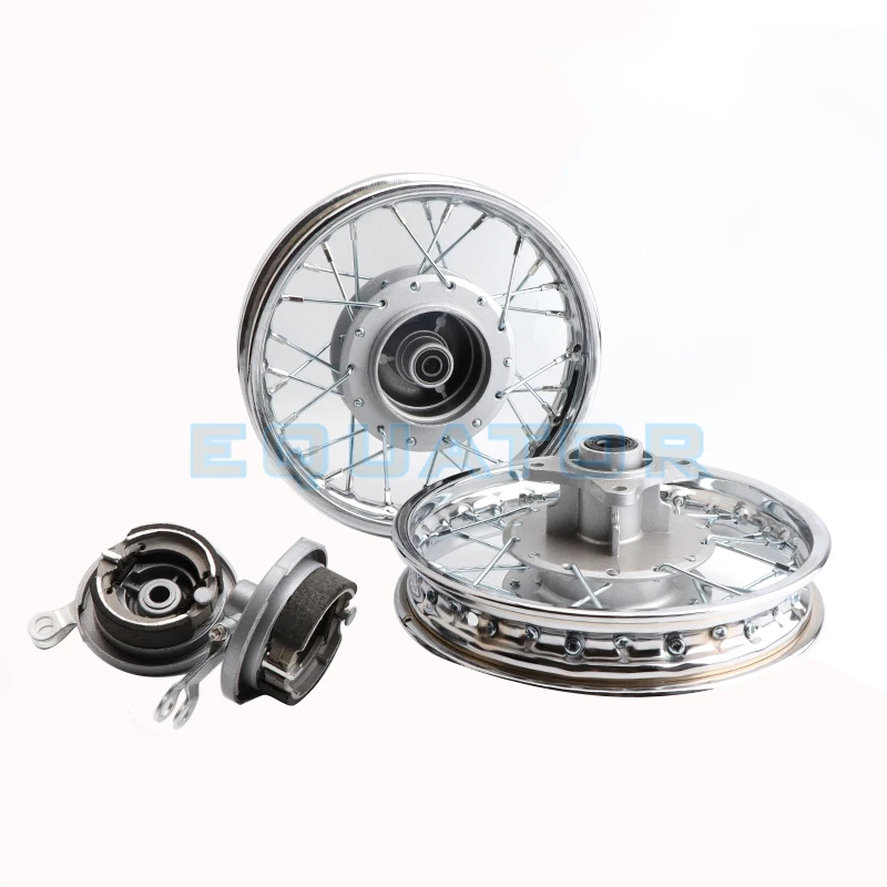 Front and Rear 1.40 X 10 inch Aluminium Alloy Wheel Rims Drum Brake hub for CRF Kayo BSE Apollo Axle hole 12mm