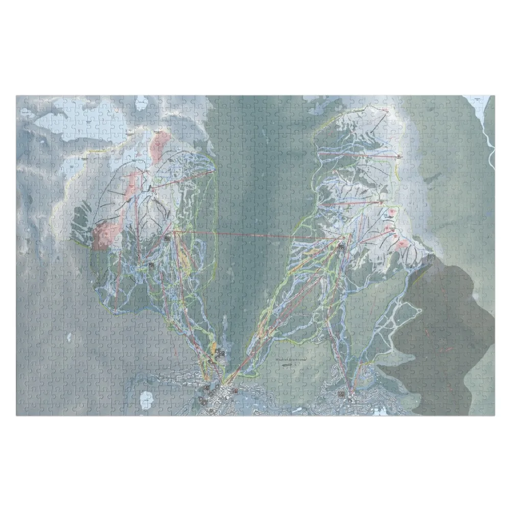 

Пазл с картой трасс курорта Whistler Blackcomb, на заказ, с фотографией, для детей, деревянный пазл с именем на заказ