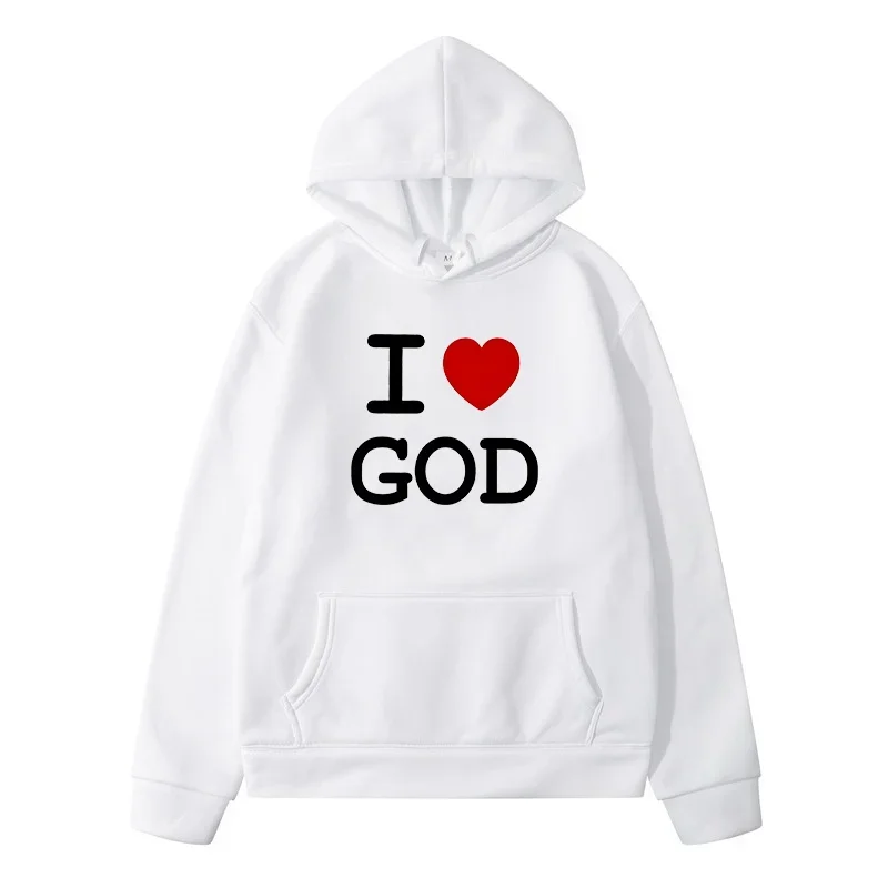 I Love God Letter Printed Y2k Hoodie Sweater Men Women's Sweat-shirt New in Sweatshirts Men's Clothing Hoodies Sweatshirt