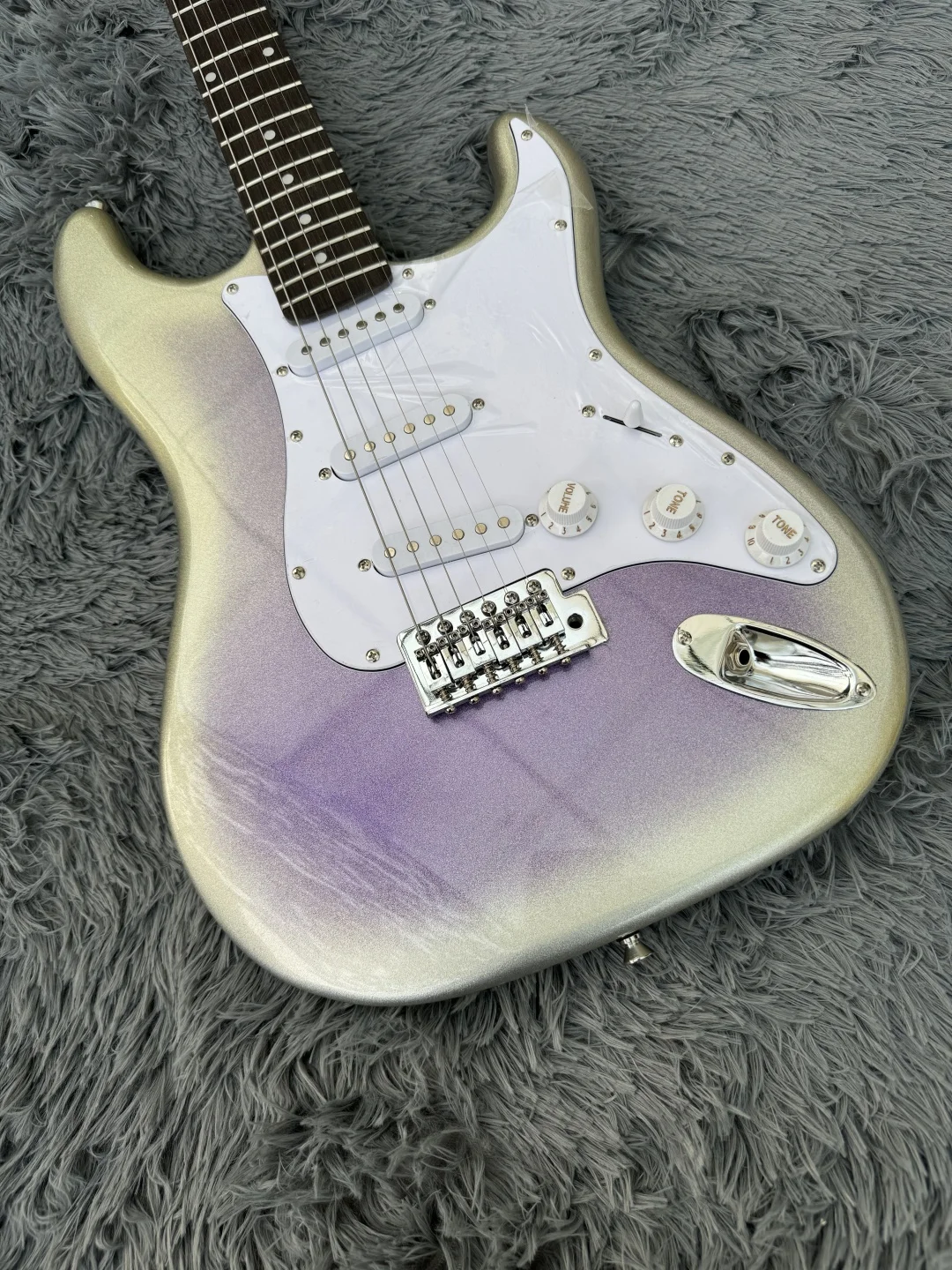 Dream purple high quality electric guitar maple harp head rose wood fingerboard China manufacturing factory straight hair