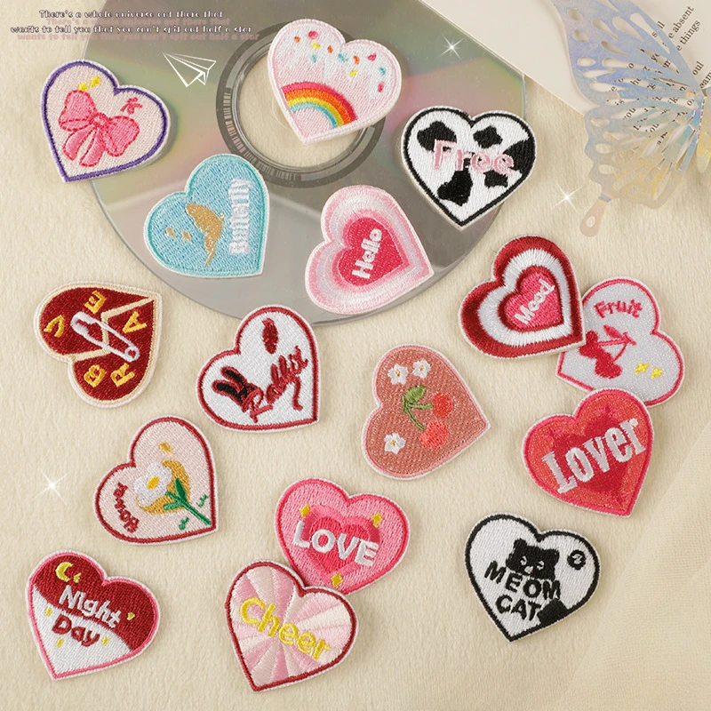 3M Emblem Embroidered Cloth Stickers Cartoon Flowers DIY Iron Clothing Patches