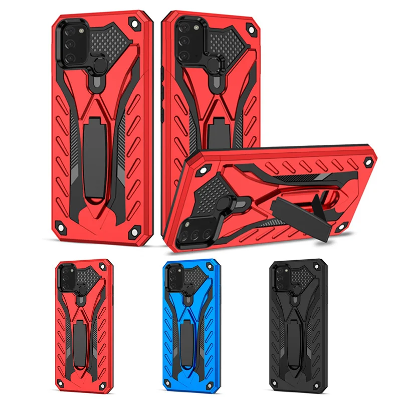 For Infinix Hot 9 Play 10 Lite 10s Case Armor Rugged Silicone Shockproof Bumper Kickstand Phone Cover for infinix Smart 5 Shell