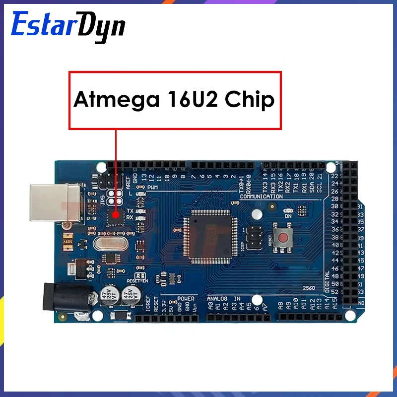 Estardyn MEGA 2560 PRO Embed CH340G/ATMEGA2560-16AU Chip with male pinheaders Compatible for Arduino Mega2560 for arduino