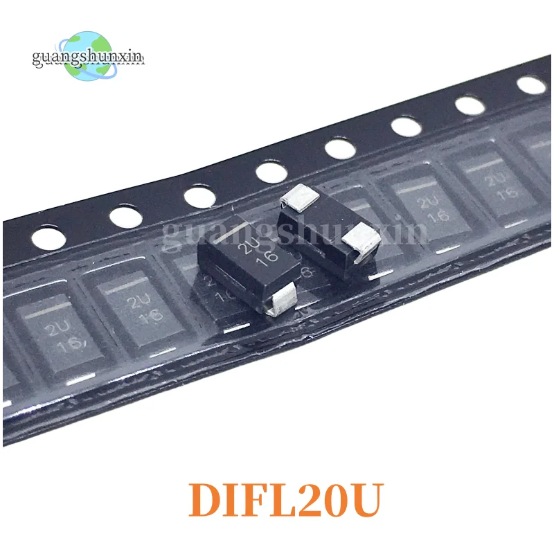 20PCS D1FL20U screen printed 2U DO-214AC SMA diode ultra fast recovery rectifier tube