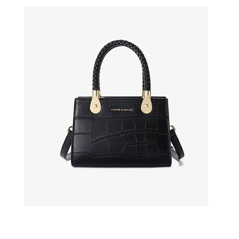 

2025 New Trendy Small Square Bag Leather Versatile and Elegant Single Shoulder Women's Bag Luxury Handheld Crossbody Bag