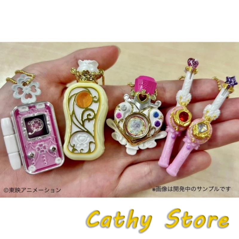 

In Stock Bandai Pretty Cure Girl Mini Keychain Anime V4 Peripheral Transformation Device Pendant Cute Decoration Gifts Official