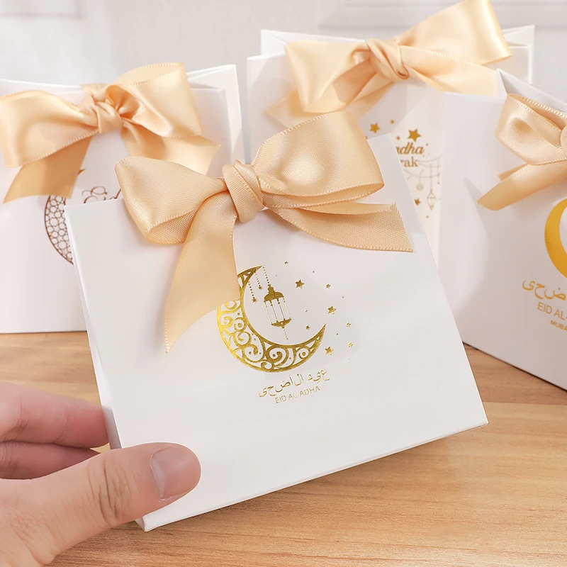 EID Mubarak Gift Candy Box Moon Star Cookie Dessert Packing Bag Islamic Ramadan Kareem Party Supplies Muslim Decoration Favors images - 6