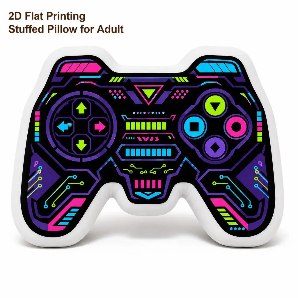 Cyber Arcade Controller Plush Pillow Cushion Irregular Stuffed Throw Pillow Home Decor Gift Sofa Bed Home