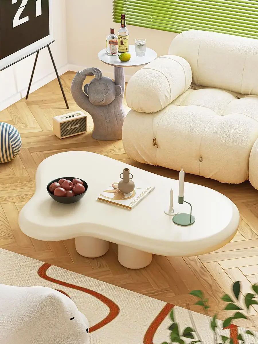 Nordic cloud coffee table, creative Internet celebrity cream, living room coffee table wabi-sabi