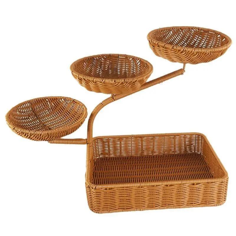 

Chinese style multi-layer fruit plate melon seed dessert plate fruit plate