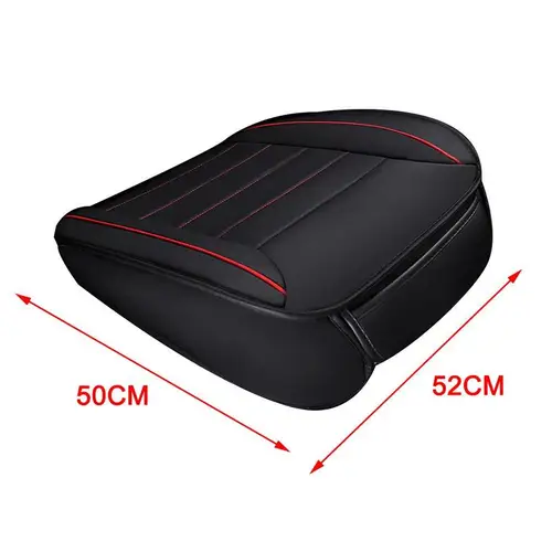 Imagen 2 del producto Funda de asiento de coche para las cuatro estaciones, cojín de cuero PU 3D, almohadilla transpirable, alfombrilla Universal para silla de coche, accesorios