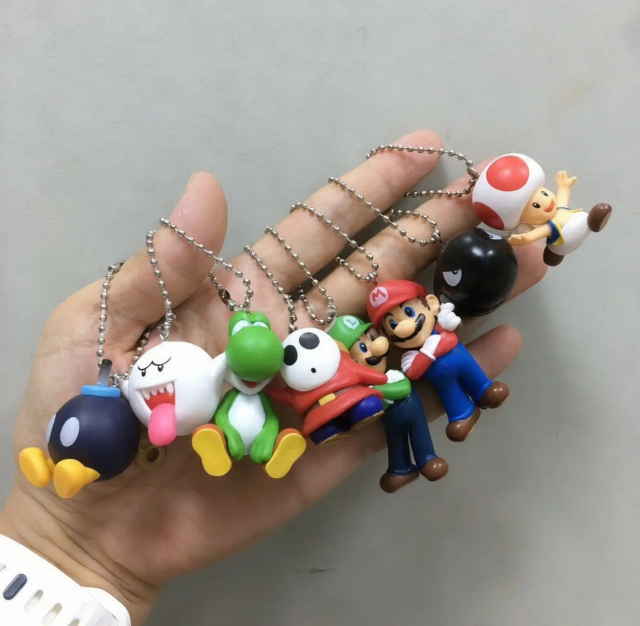 Super Mario Serie Blind Box PVC Schlüsselanhänger Luigi Yoshi Toad Boo Bobomb Cartoon Figur Taschenanhänger Sammlerstück Deko Geburtstagsgeschenke – Detail 8