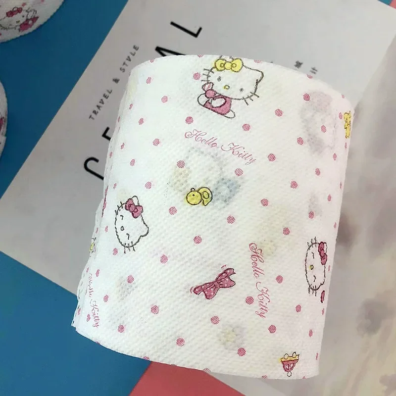 Sanrio Hello Kitty carta igienica Cartoon KT Cat Prints studente Cute Home bagno rotolo di carta igienica carta velina regali