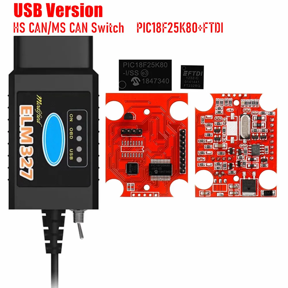 Diagnose-Scan-Tool, Auto-Diagnose-Tool für ELM327 PIC18F25K80 FTDI mit