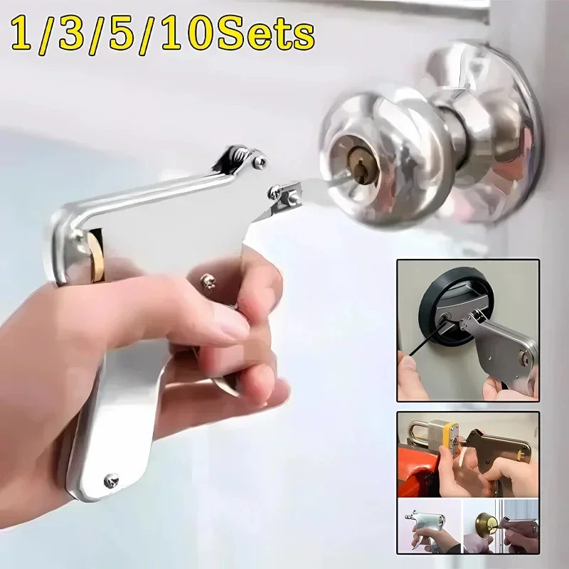 Locksmith Tools Lock Opening Gun Pick Set for Dimple & Bump Locks, Professional Pick Gun Kit for Locksmith Supplies