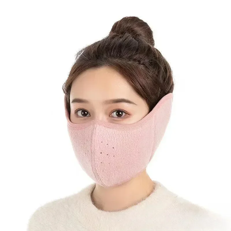 Winter Unisex Atmungsaktive Löcher Maske Kältebeständige Thermomaske Ohrenschützer Zwei-in-Eins Wrap Band Ohrwärmer Outdoor Reiten Ohrenschützer