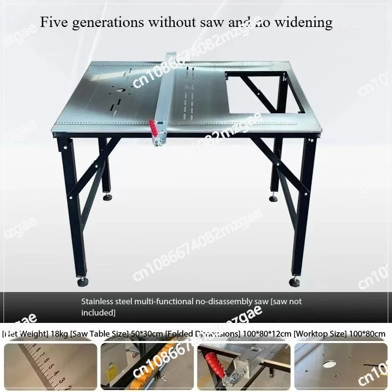 

Portable Table Saw Workbench with Flip Saw & Sliding Table, Compact Folding and Height-Adjustable for DIY Woodworking