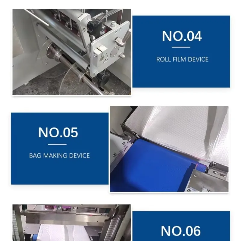 Custom Automatic Intelligent Express Pillow Packages Packing Courier Bubble Film Bag Parcels Wrapping Machine