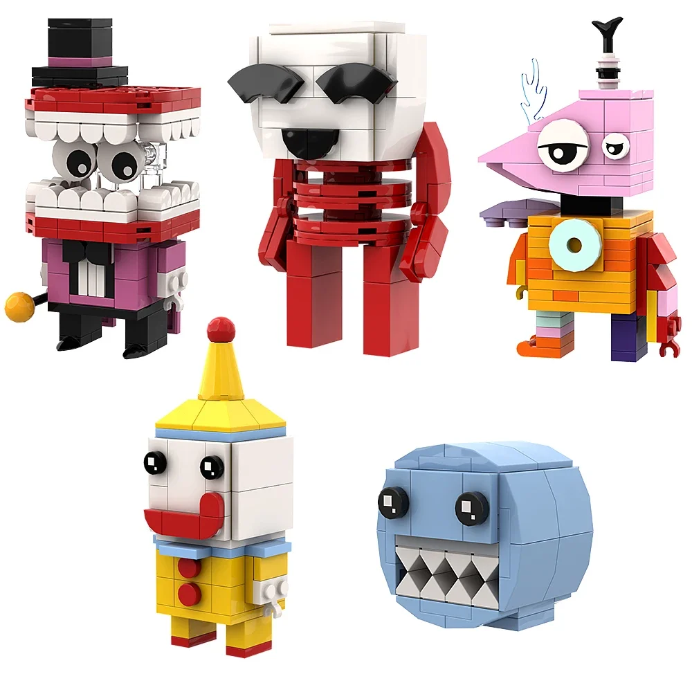 Gobricks The Amazing Digital Circus Pomni Jax Bricks Cartoon Toys The Amazing Digital Circus Clown Figure Building Blocks Git