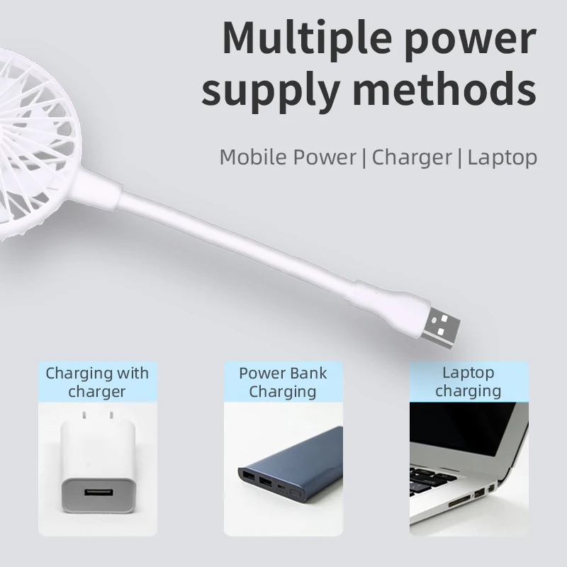 3Pcs Type C Fans Portable Cell Mobile Phone Fan Mini Portable Usb Fan
