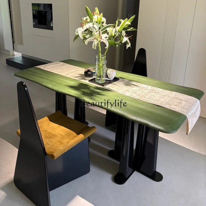 

Medieval solid wood model room French antique simple household rectangular dining table