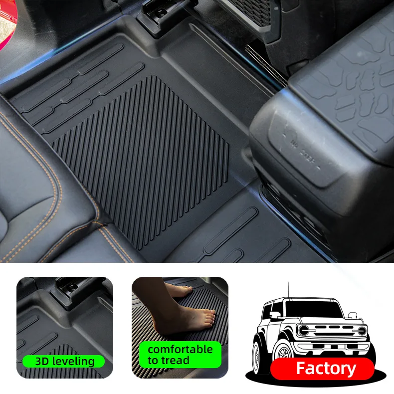 

TPE environmentally For 2021-2022 ford bronco friendly foot mats full enclosure floor mats accessories decorative parts