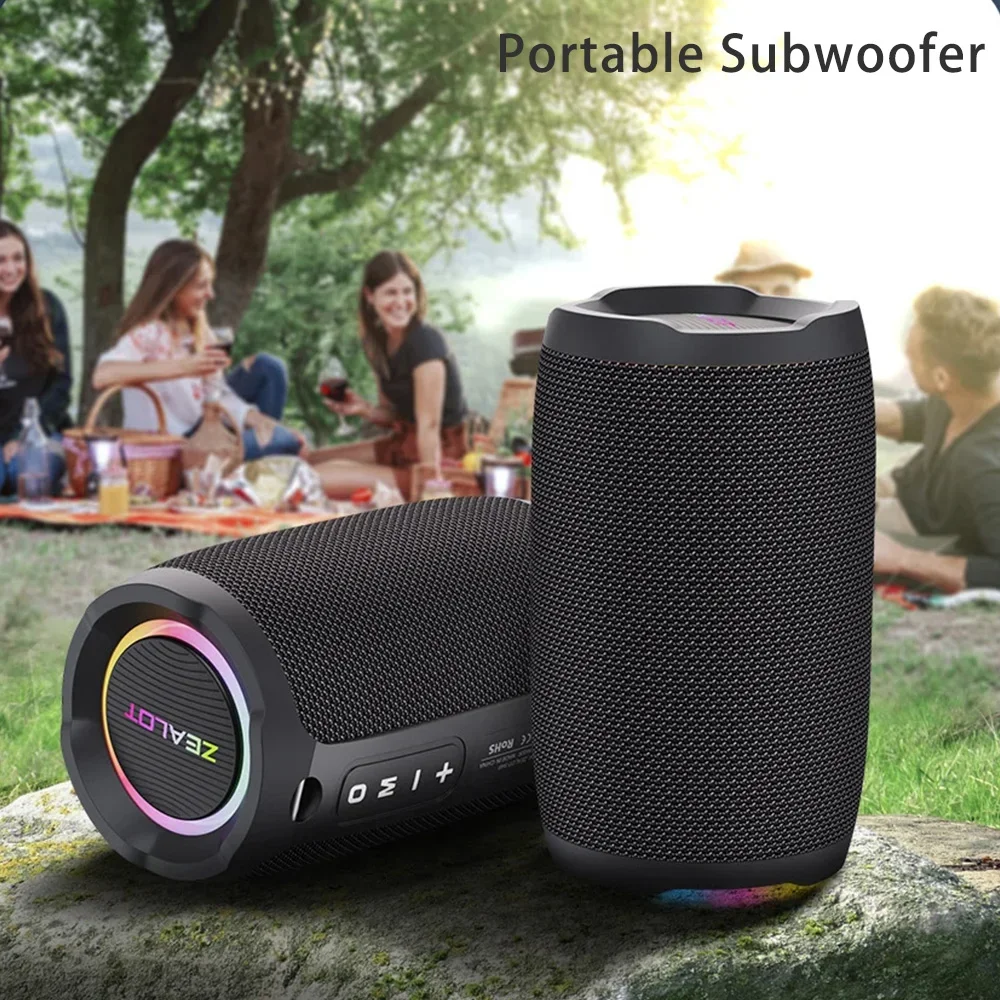 

HIFI Stereo Sound Bluerooth Speaker Subwoofer with Dazzling Light Multiple Playback Full-range Loudspeaker Portable Surging Bass