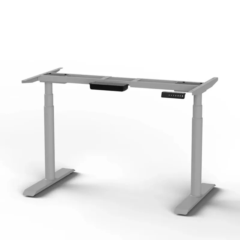

double motor round leg gray electric sitting table base