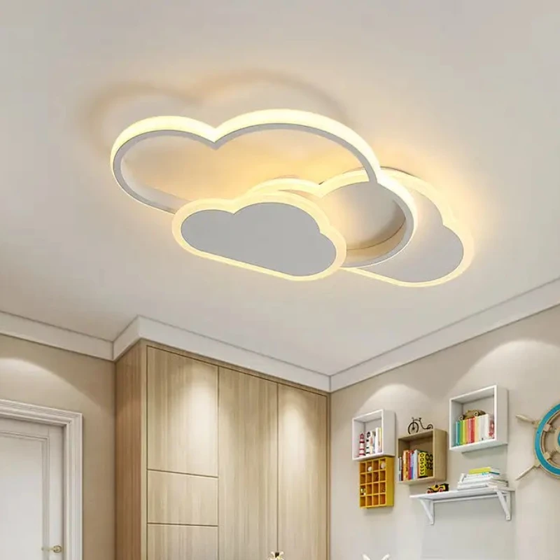 Plafonnier, plafonnier LED créatif 32w avec télécommande variable 3000-6500k 2800lm, éclairage de dessin animé pour salon