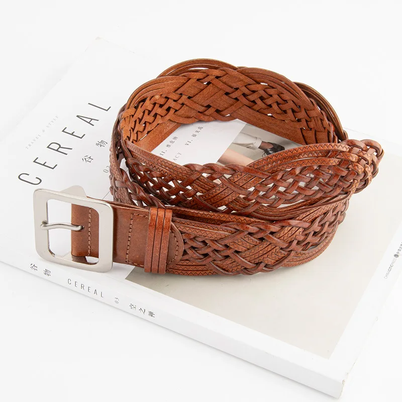 女性のヴィンテージニットコルセット女性カマーバンドコートウエストバンドドレス宣言ワイドベルト J1410