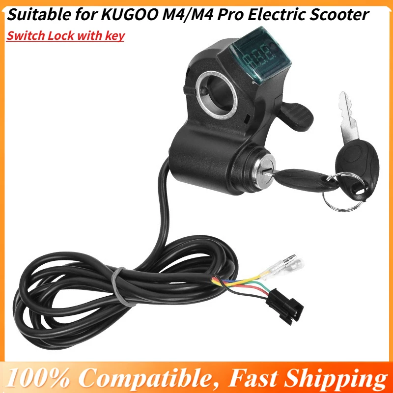 

Противоугонный замок зажигания для электрического скутера KUGOO M4 M4, полный комплект цилиндров замка с 2 ключами, идеально подходит