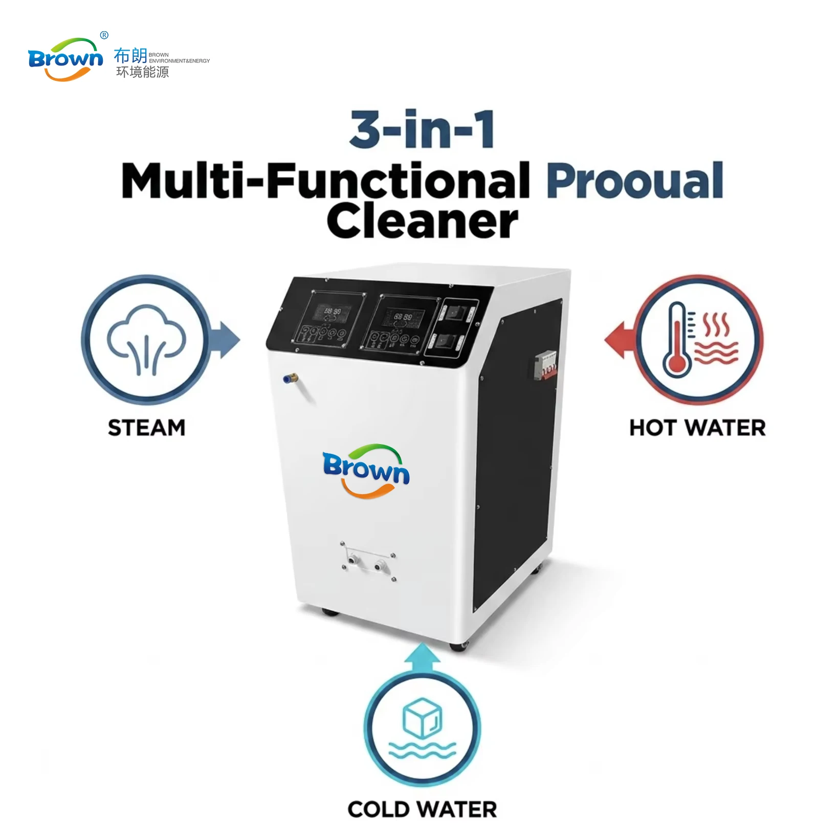 12-36kW Industrial Steam Cleaner 35 Bar High Pressure Hot Cold Water Washing System For Engine Degreasing Equipment Tool