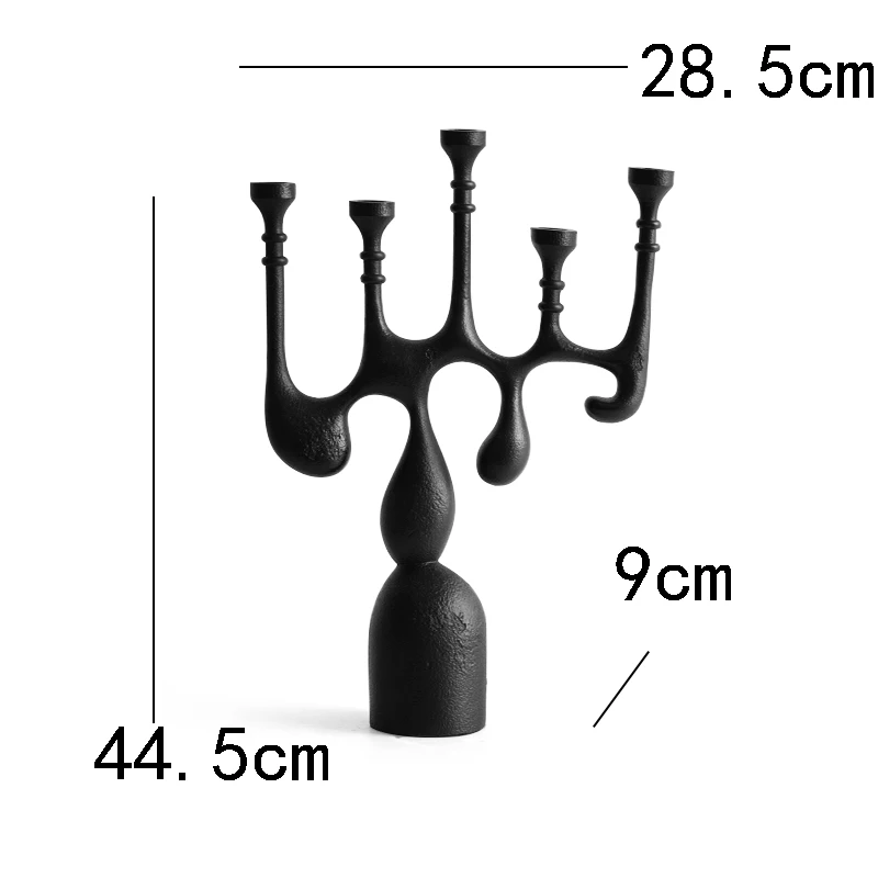French Porous Resin Candle Holder Decoration Hotel Restaurant Irregular Interweaving Melting Shape Atmosphere Candle Holder