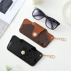 1 Pc Portable Retro Glasses Case PU Leather Soft Sunglasses Bag Portable Presbyopic Glasses Storage Box Cover Gifts for Women