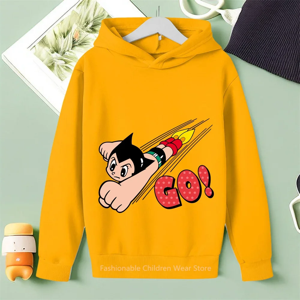 Astro Boy Vogue - Chic 2024 Hoodie with Adorable Astro Boy Design, Cotton Casual Stylish Outdoor Warm Clothing