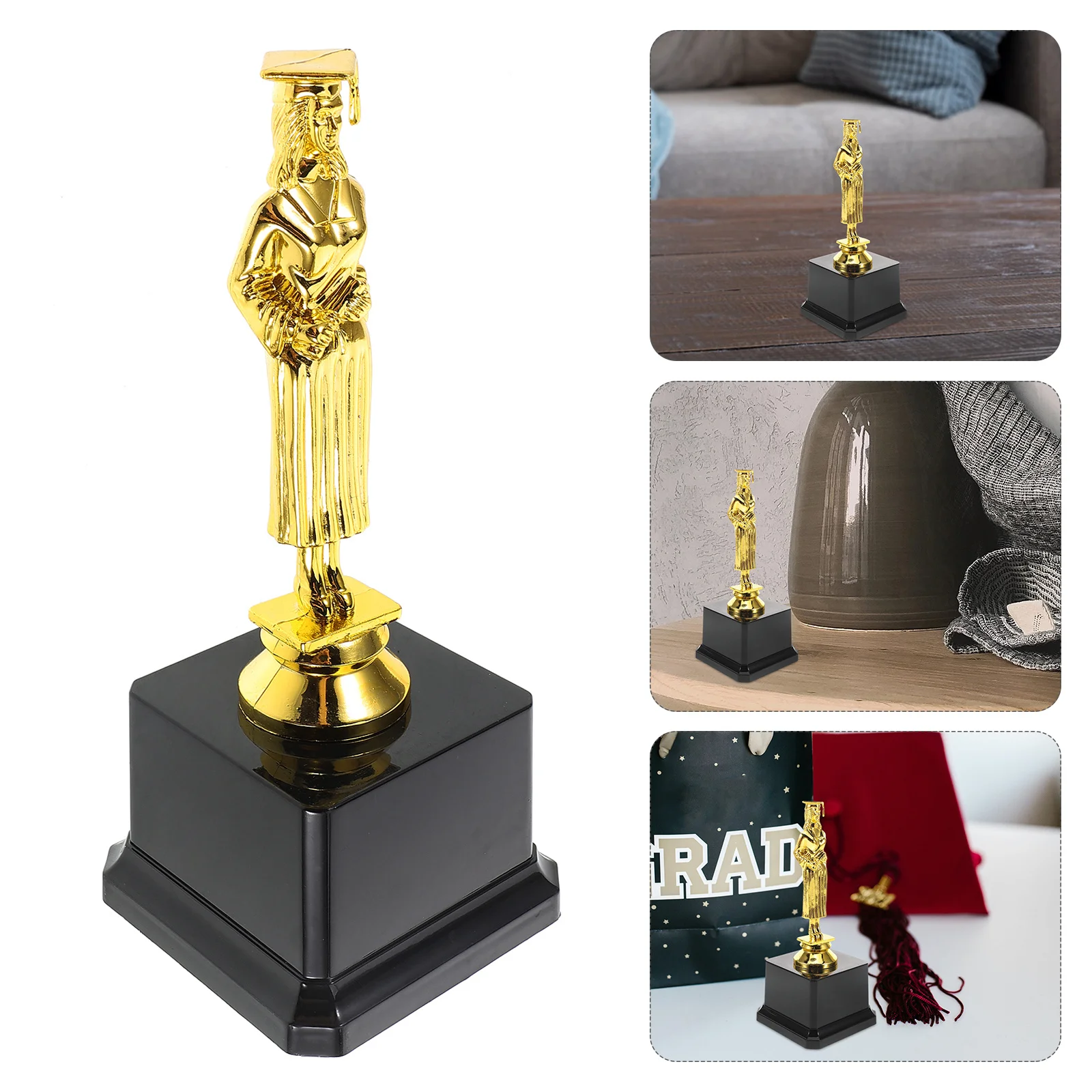 

Graduation Trophy Small Plastic Award Achievement Party Supplies School Rewards Decorative Keepsake for Adults Female Phd