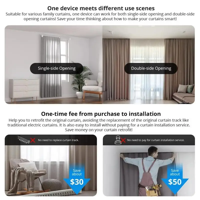SONOFF-Zigbee Smart Curtain Motor, Smart Home, Tipo C, Cena, Aplicativo EWeLink, Controle Remoto, Funciona com Alexa, Google Home, Alice