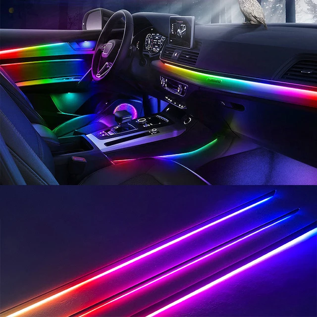 トヨタ ヤリス ルーミー カローラ アルファード ライズ ハリアー アクア ホンダ 日産 RGB シンフォニー カーインテリア アンビエント LED  アクリル ライト ストリップ デコレーション アトモスフィア ライト - AliExpress