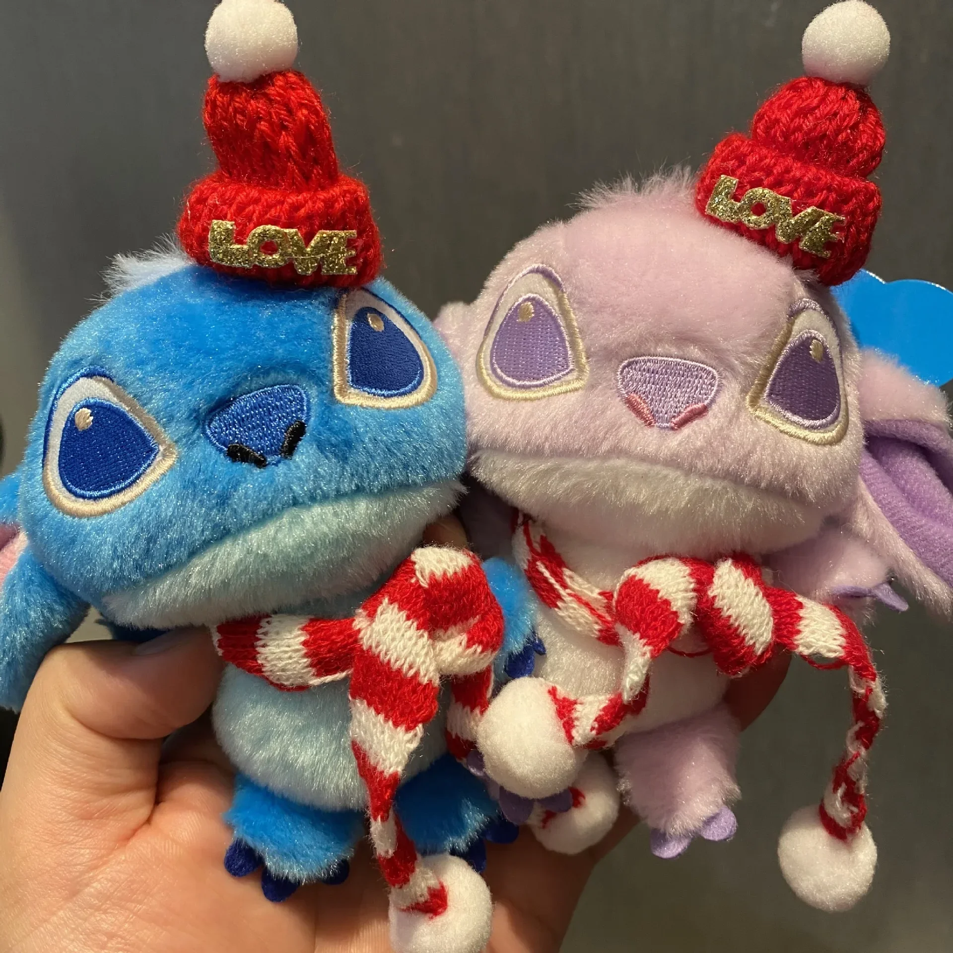 Anime Disney szalik Stitch pluszowy brelok Anime plecak wisiorek lalka nadziewane Peluches zabawki prezent na boże narodzenie dla dzieci