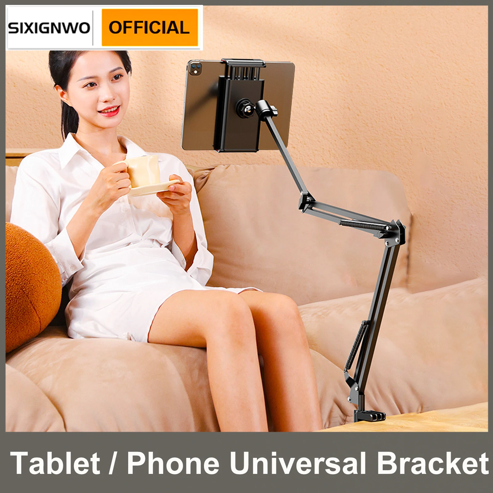 Tablet Brackets For Bed with 360° Rotating Metal Arm Adjustable Foldable Tablet Stand   For 4.7~12.9 inch Phone iPad Tablet Hold