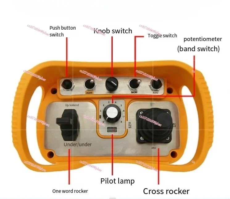 Customized Industrial Wireless Remote Control Q5000 Analog Double Rocker Type 485 Communication CAN Interface Bus