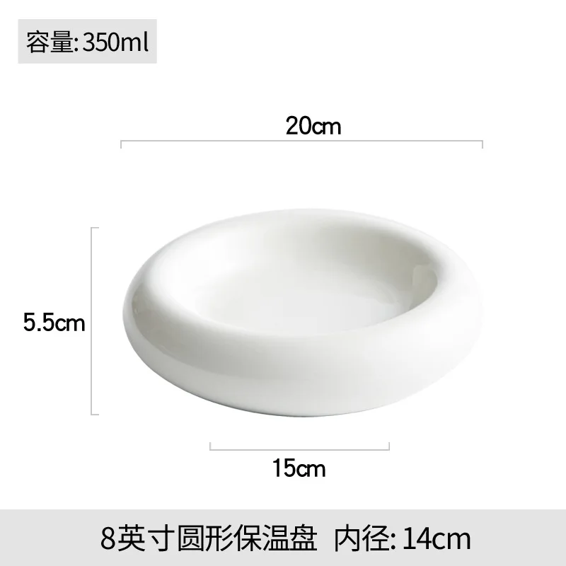 White Hotel Dishes Creative Nordic Tableware Home Porcelain Net Red Individualized Dishes Western Food French Food Set Dishes