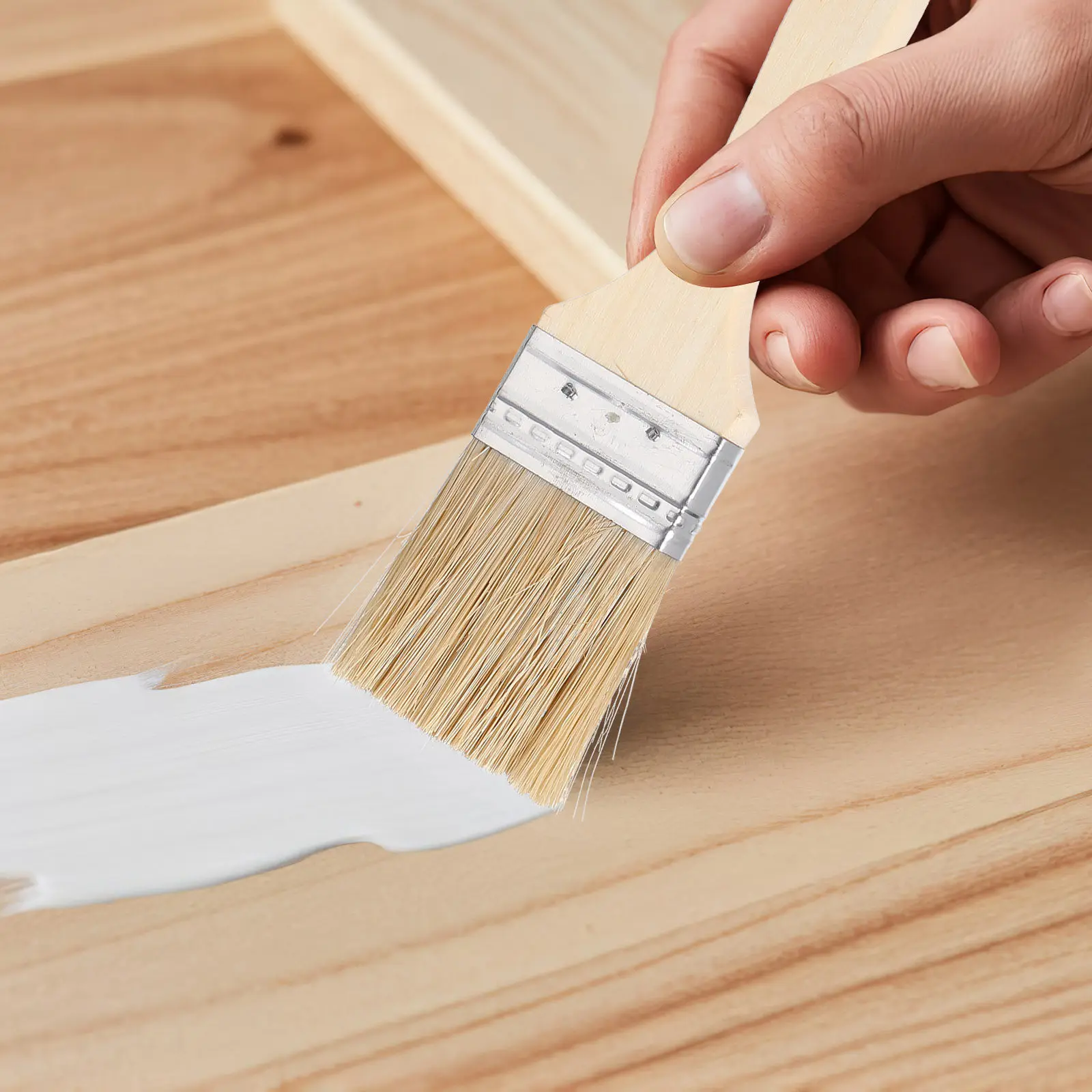 

Набор из 10 утолщенных кистей с деревянными ручками для покраски стен, мебели, нанесения масла, гриля, барбекю, акварели и трафаретной росписи