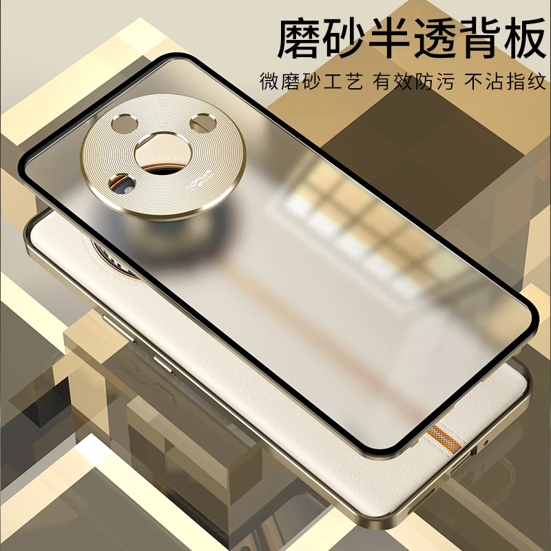 Aluminium Alloy Metal Frame For OPPO Realme 11 Pro Plus Case Matte Acrylic Back Cover Metal Bumper Camera Lens Protector Funda