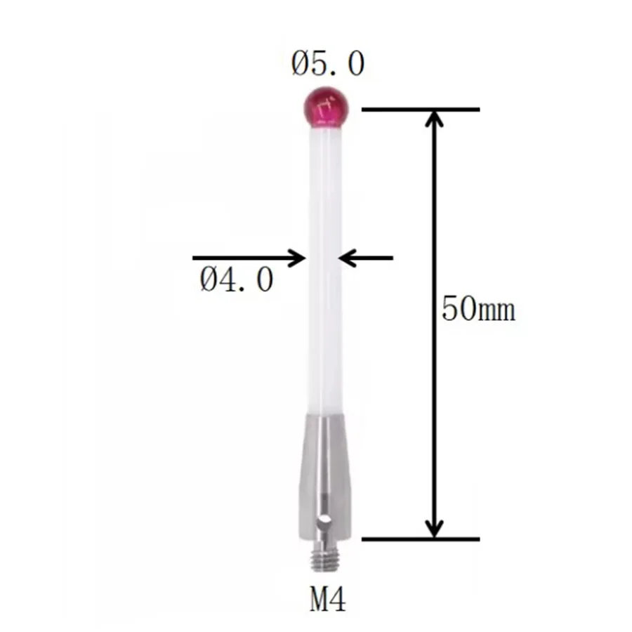 M4 thread ruby ceramic measuring needle CNC machining center probe A-5000-3709/3712 Renishaw three coordinate measuring head